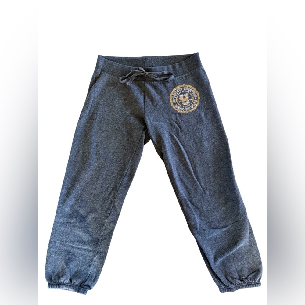 Rare Vintage PINK Victoria's Secret Gray Capris with Rhinestones! University